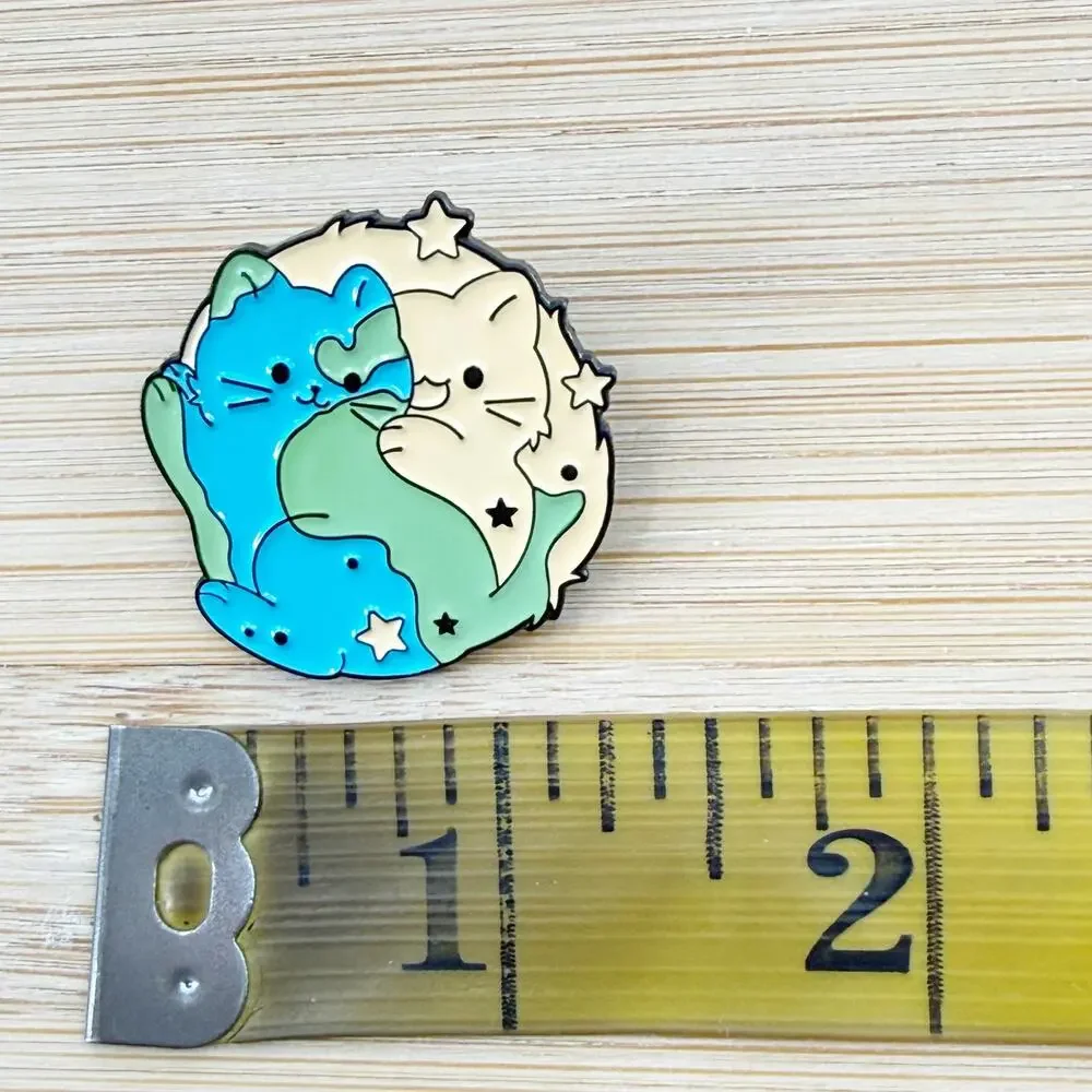 Earth Made Out Of Cats Soft Enamel Pin